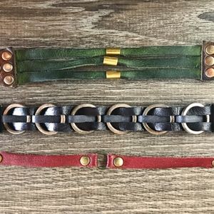 3pc Leather bracelet set
